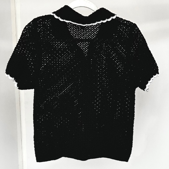 J.Crew Short-sleeve crochet cardigan sweater - Picture 6 of 6